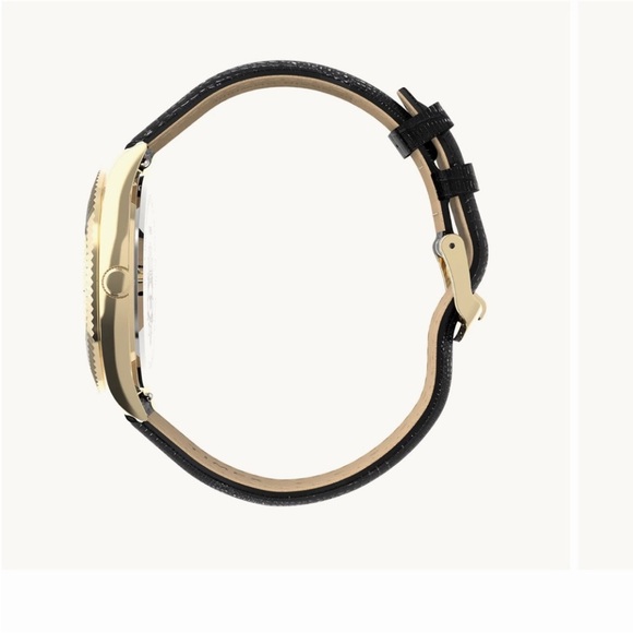 Jacquie Aiche Gold Case Watch with malachite  Dial and Black Strap - Picture 2 of 10